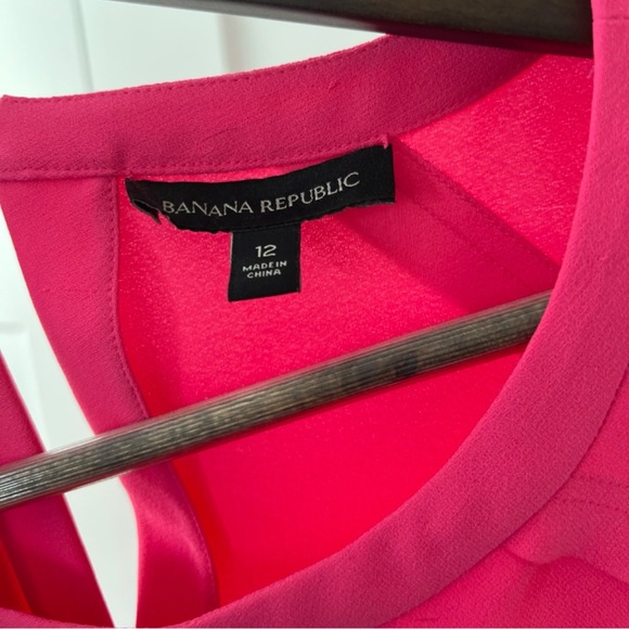 Banana Republic Pink Flared Hem Dress, Size 12 - Picture 5 of 8